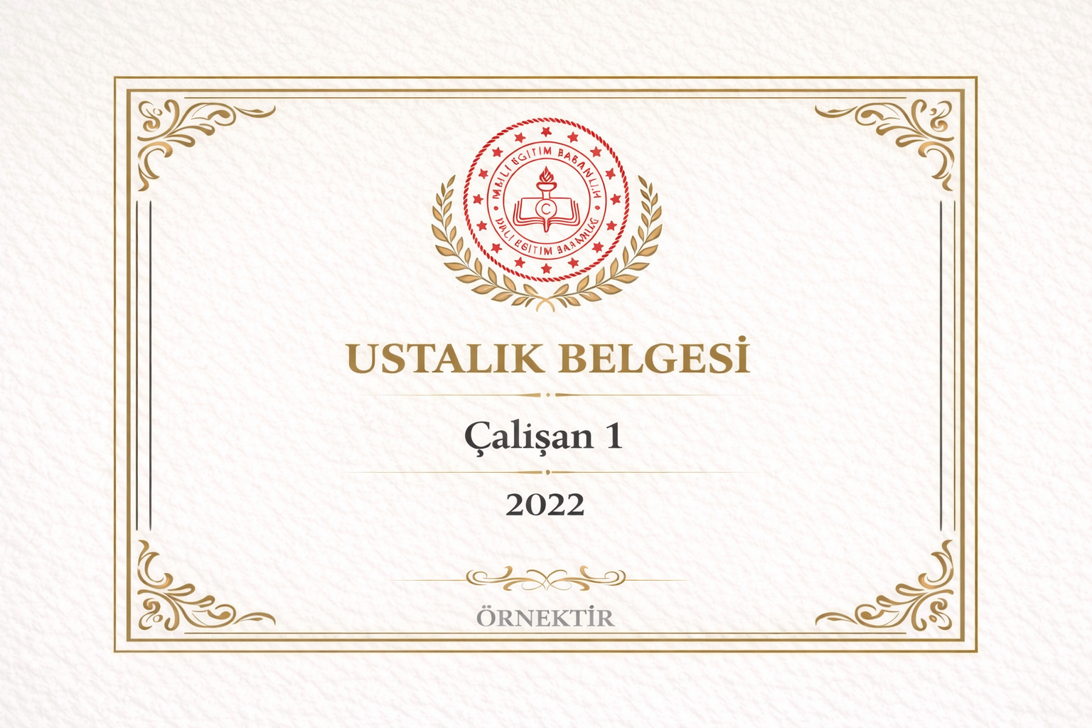 Ustalık Belgesi (Erkek Kuaförlüğü)